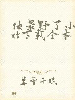 他最野了小说txt下载全本免费