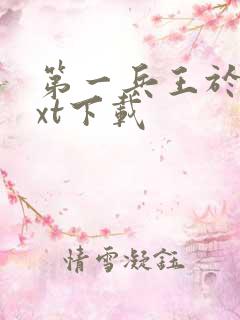 第一兵王于枫txt下载