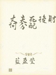 丈夫死后财产如何分配