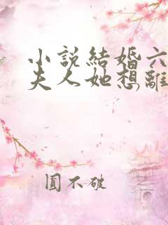 小说结婚六年,夫人她想离婚很久了免费