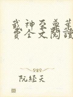 武神至尊叶风免费全文阅读无弹窗