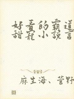 好看的霸道总裁甜宠小说言情