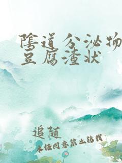 阴道分泌物白色豆腐渣状