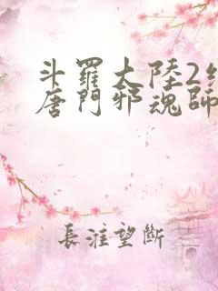 斗罗大陆2绝世唐门邪魂师