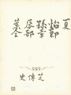 叶辰孙怡夏若雪全部章节