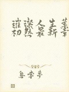 璀璨人生叶辰萧初然最新章节列表