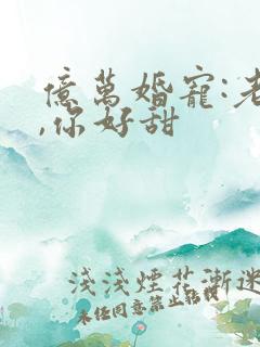 亿万婚宠:老婆,你好甜