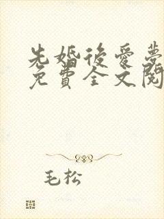 先婚后爱梦筱二免费全文阅读