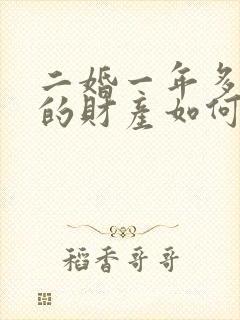 二婚一年多离婚的财产如何分配