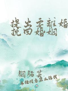 提出要离婚怎么挽回婚姻