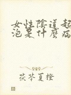 女性阴道起小水泡是什么病