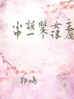 小说双女主,其中一个很厉害