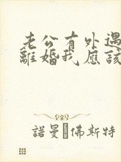 老公有外遇提出离婚我应该怎么办?