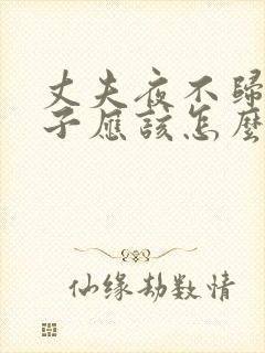 丈夫夜不归宿妻子应该怎么反击