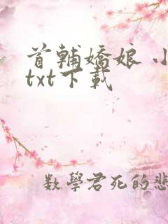 首辅娇娘 小说txt下载