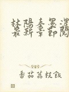 林阳秦墨浓免费最新章节阅读