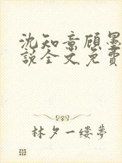 沈知意顾墨臣小说全文免费阅读