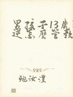 男孩子13岁叛逆怎么管教