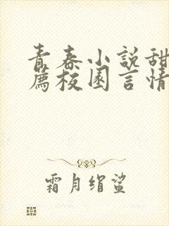 青春小说甜文推荐校园言情