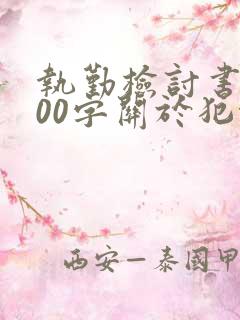 执勤检讨书1000字关于犯错