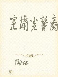 官场小说主角叶正刚免费阅读