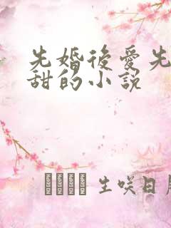 先婚后爱先虐后甜的小说