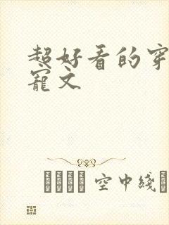 超好看的穿越甜宠文