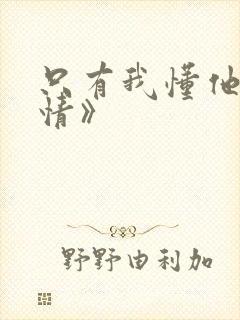 只有我懂他的柔情》