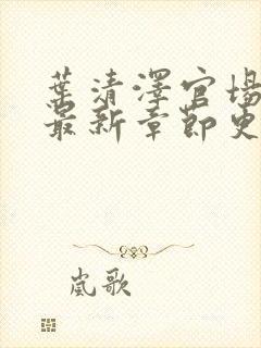 叶清泽官场小说最新章节更新免费阅读