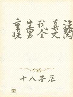 重生我真没想当暖男全文阅读