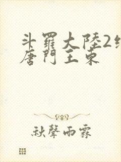 斗罗大陆2绝世唐门王东