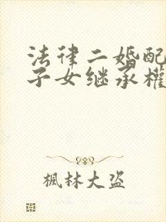 法律二婚配偶跟子女继承权