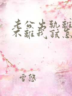 老公出轨离婚他不离我该怎么办