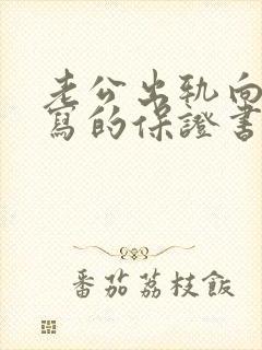 老公出轨向老婆写的保证书