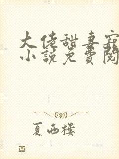 大佬甜妻宠上天小说免费阅读