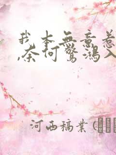 我本无意惹惊鸿,奈何惊鸿入我心