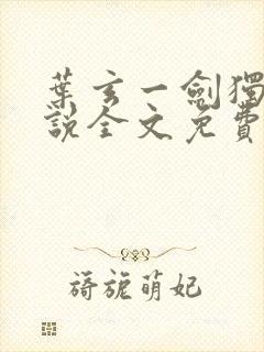 叶玄一剑独尊小说全文免费阅读