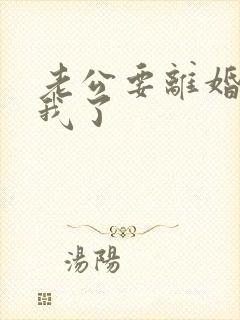 老公要离婚不理我了