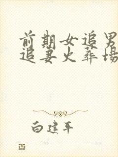 前期女追男后期追妻火葬场古言