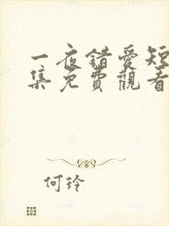 一夜错爱短剧全集免费观看全集