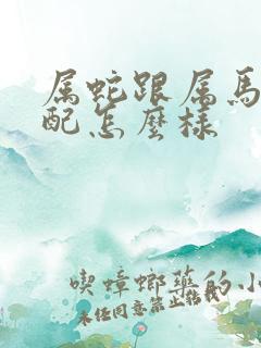 属蛇跟属马的婚配怎么样