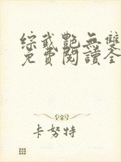 综武艳无双小说免费阅读全文最新章