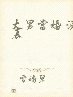 大男当婚 演员表