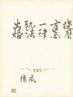 出轨一方提出离婚法律怎么分财产