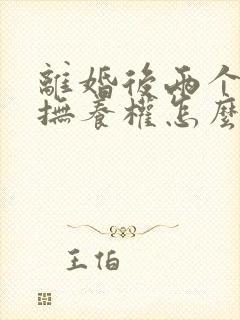 离婚后两个孩子抚养权怎么判