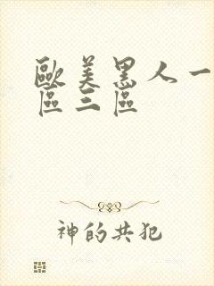 欧美黑人一区二区三区