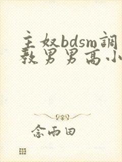 主奴bdsm调教男男高小说