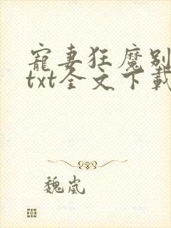 宠妻狂魔别太坏txt全文下载