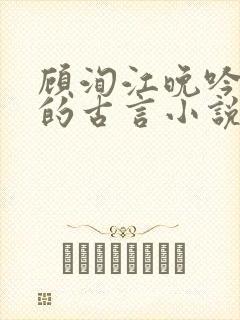 顾洵江晚吟江月的古言小说
