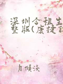 深圳合租生活完整版(康捷许剑小雯)